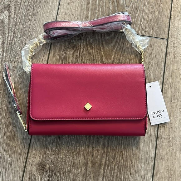 crown & ivy Handbags - Crown & Ivy Cranberry Crossbody